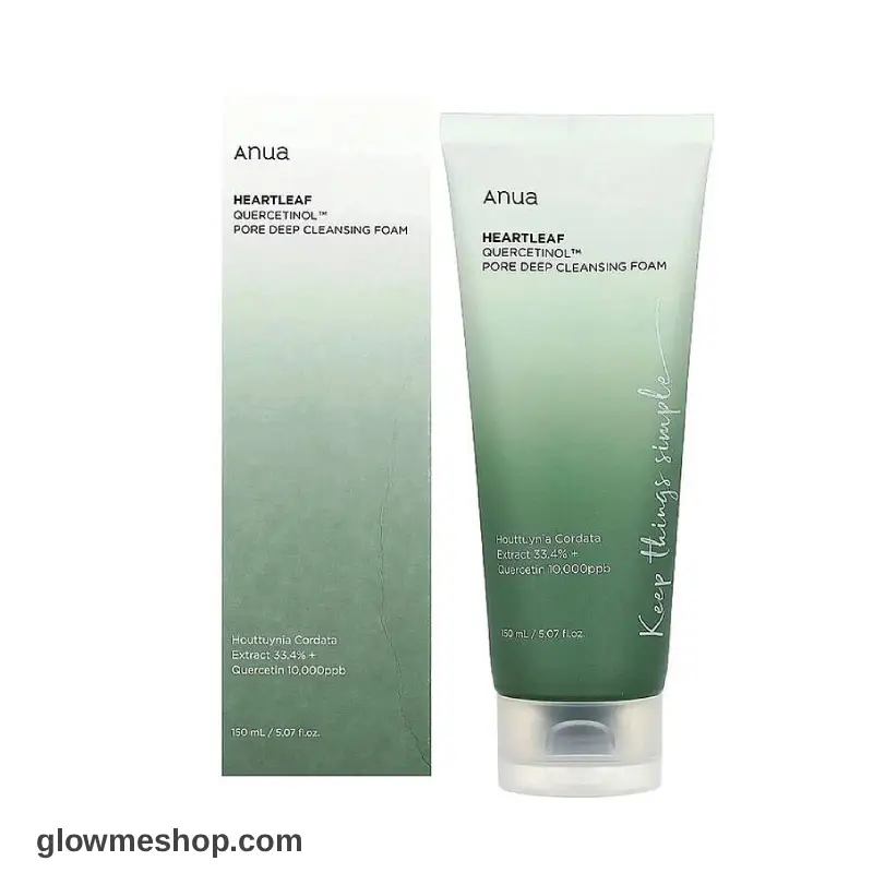 anua_heartleaf_quercetinol_pore_deep_cleansing_foam1 فوم شستشوی صورت آنوا ANUA مدل Heartleaf Quercetinol Pore Deep (150 میل) اصل کره جنوبی - Image 1
