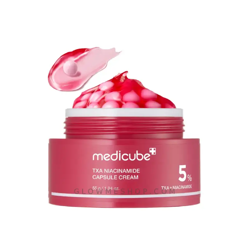 medicube-txa-niacinamide-capsule-cream1 کرم کپسولی ترانگزامیک اسید و نیاسینامید روشن کننده و ضد لک مدی کیوب 55گرم ساخت کره جنوبی - Image 1