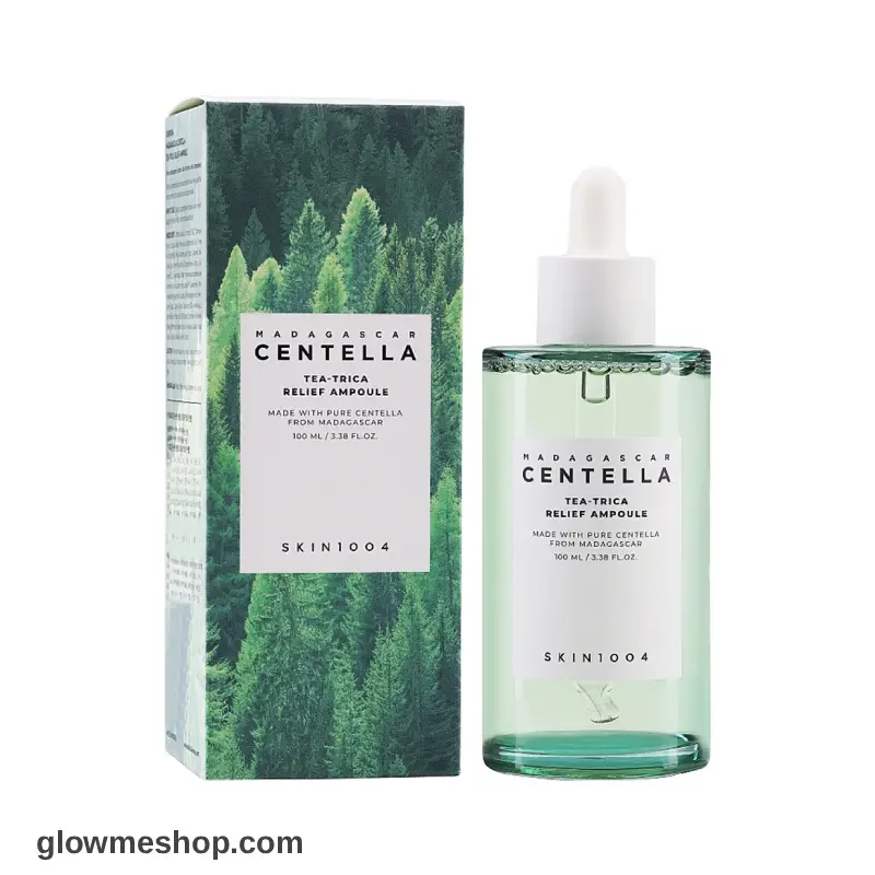 skin1004_centella_tea_trica_relief_ampoule1 آمپول درخت چای ضدجوش سنتلا ماداگاسکار skin1004