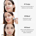 کرم پودر استیکی کالر چنجینگ الروال ELROEL Blanc Cover Cream Stick - Image 9