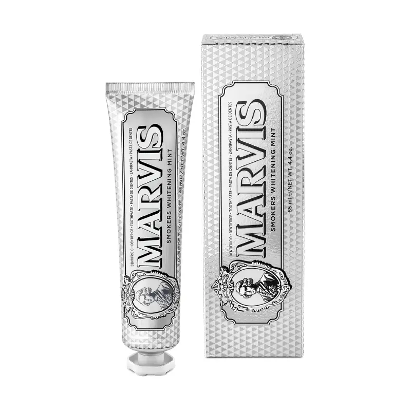 Marvis Smokers Whitening Toothpaste1 خمیر دندان سفید کننده مارویس مخصوص سیگاری ها Smokers Whitening Mint ایتالیایی 85میل - Image 1
