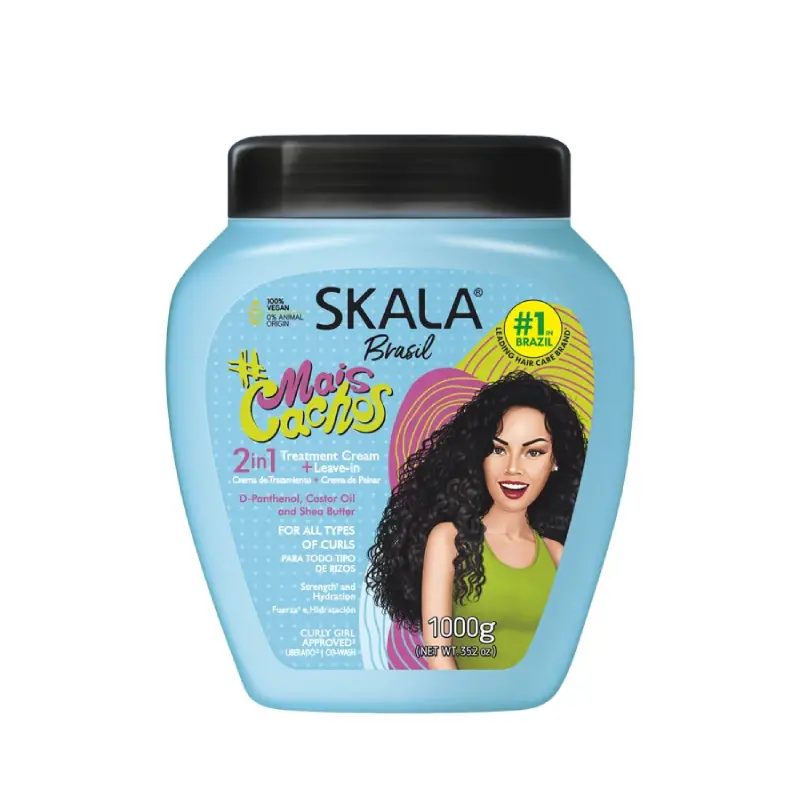 Skala Expert MaisCachos 2 in 1 Hair Treatment Cream 1000g1 کرم چند کاره شی باتر و کرچک موهای فر اسکالا SKALA حجم 1000g - Image 1